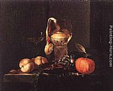 Willem Kalf Still-Life with Silver Bowl, Glasses, and Fruit painting